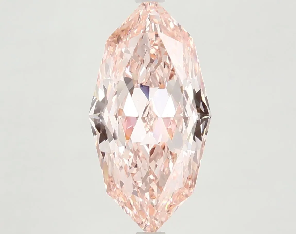 2.80ct MARQUISE Fancy Vivid Pink VVS2 Coloured Lab diamond