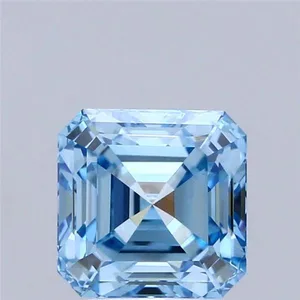 1.06ct RADIANT Fancy Vivid Blue VVS2 Coloured Lab diamond