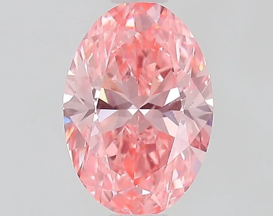 1.01ct OVAL Fancy Vivid Pink VS1 Coloured Lab diamond