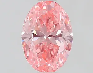 1.01ct OVAL Fancy Vivid Pink VS1 Coloured Lab diamond
