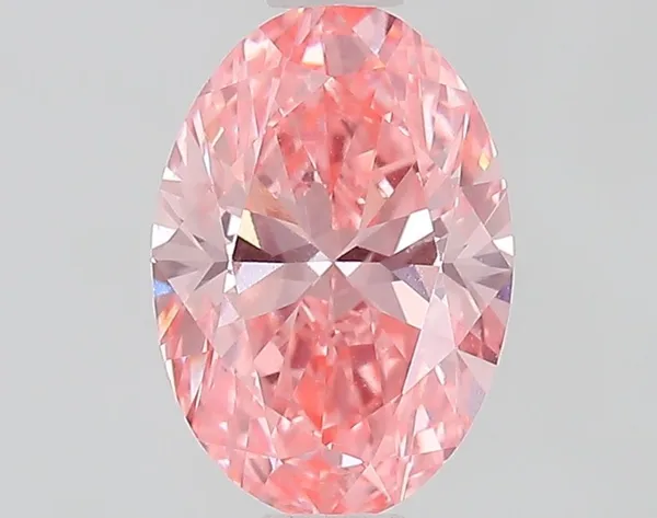 1.01ct OVAL Fancy Vivid Pink VS1 Coloured Lab diamond