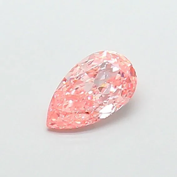 0.97ct PEAR Fancy Vivid Pink VS2 Coloured Lab diamond