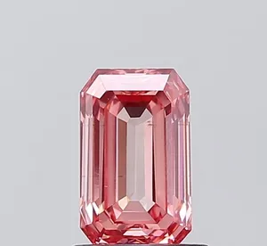 1.14ct EMERALD Fancy Vivid Pink VS2 Coloured Lab diamond