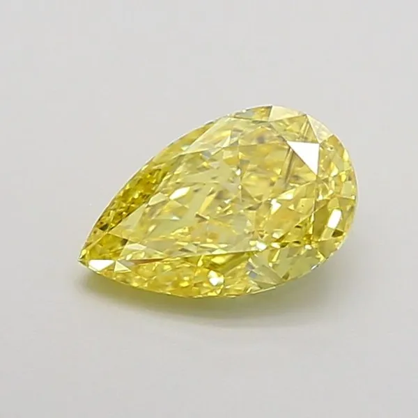 0.78ct PEAR Fancy Intense Yellow VS2 Coloured Lab diamond