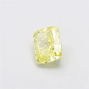 1.08ct CUSHION Fancy Intense Yellow VVS2 Coloured Lab diamond
