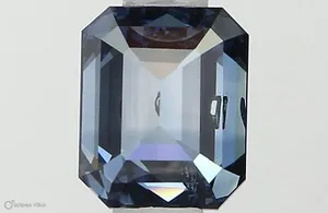 0.66ct EMERALD Fancy Deep Blue SI2 Coloured Lab diamond