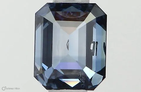 0.66ct EMERALD Fancy Deep Blue SI2 Coloured Lab diamond