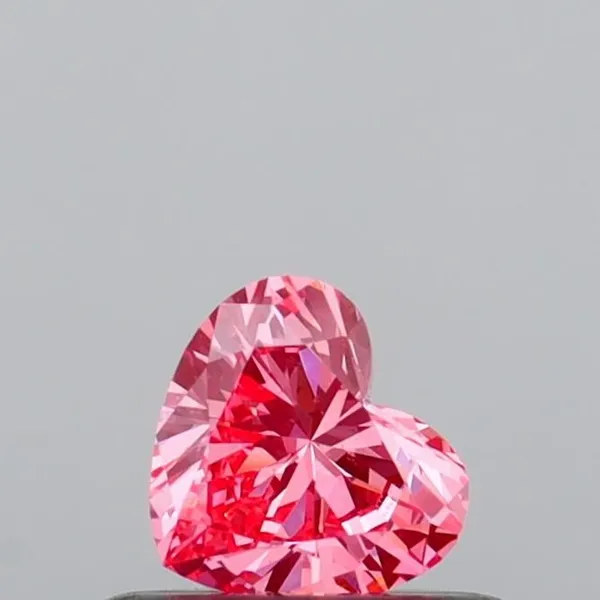 0.3ct HEART Fancy Vivid Pink VS1 Coloured Lab diamond