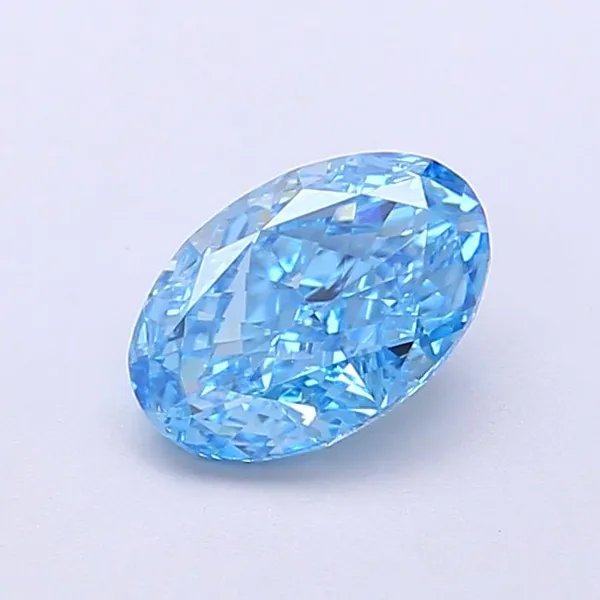 1ct OVAL Fancy Vivid Blue VS1 Coloured Lab diamond