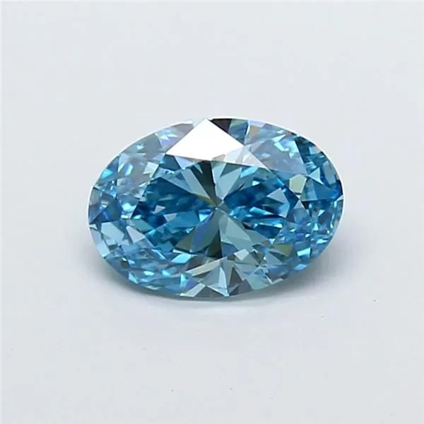 1.04ct OVAL Fancy Vivid Blue VS1 Coloured Lab diamond