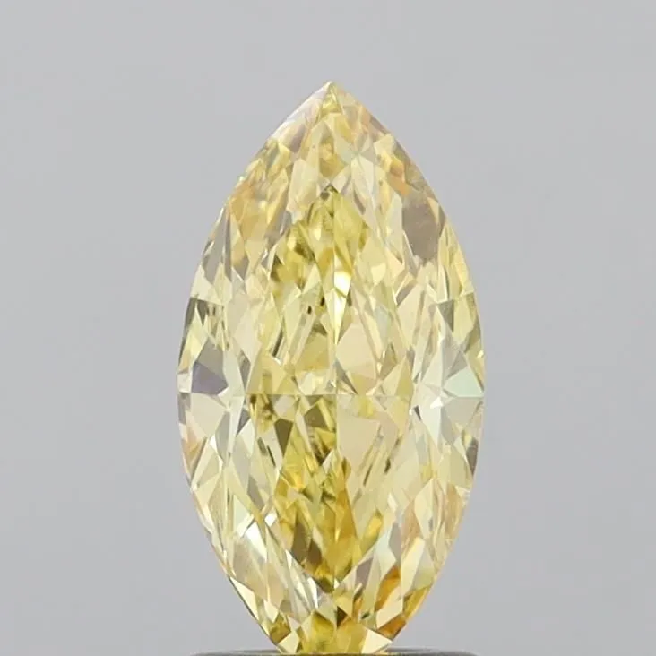 1.55ct MARQUISE Fancy Yellow VS1 Coloured Lab diamond