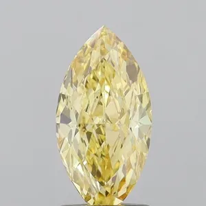 1.55ct MARQUISE Fancy Yellow VS1 Coloured Lab diamond
