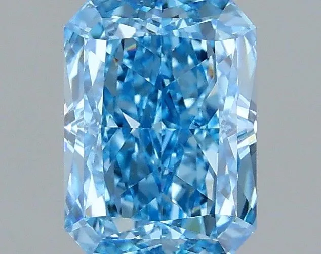 1.29ct RADIANT Fancy Vivid Blue VVS2 Coloured Lab diamond