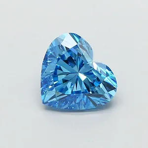1.05ct HEART Fancy Vivid Blue VVS2 Coloured Lab diamond
