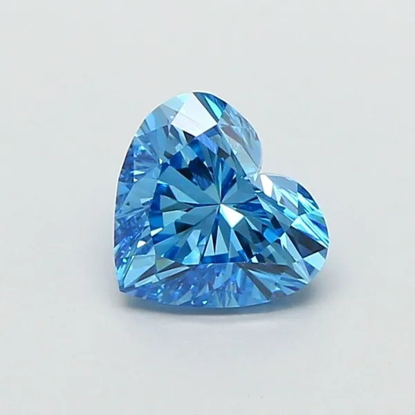1.05ct HEART Fancy Vivid Blue VVS2 Coloured Lab diamond