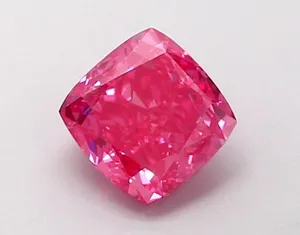 1.01ct CUSHION Fancy Vivid Pink VS2 Coloured Lab diamond