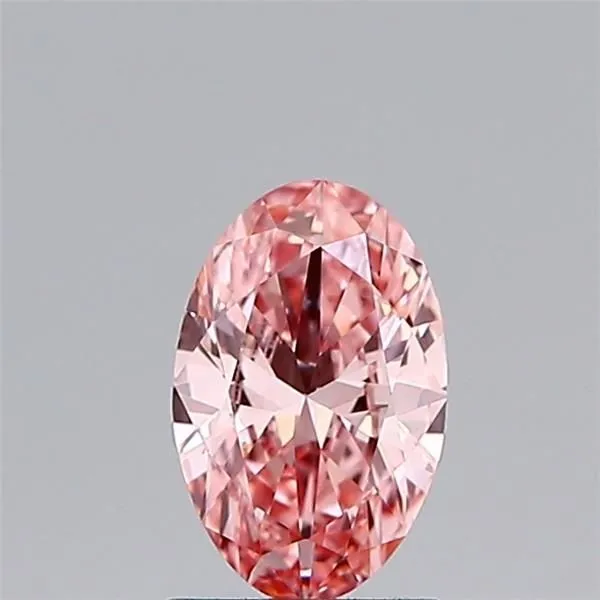 1.01ct OVAL Fancy Vivid Pink VVS2 Coloured Lab diamond