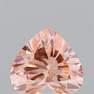 1.04ct HEART Fancy Vivid Pink VS1 Coloured Lab diamond