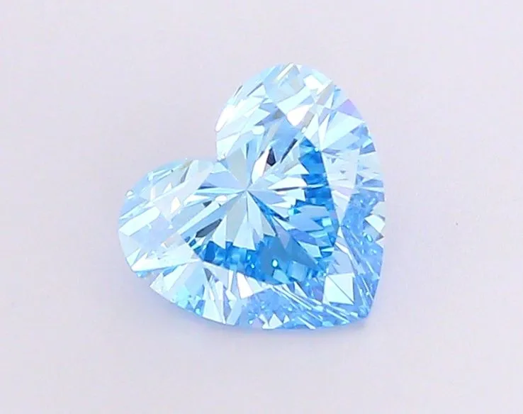 1.56ct HEART Fancy Vivid Blue VS1 Coloured Lab diamond