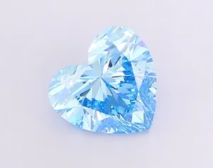 1.56ct HEART Fancy Vivid Blue VS1 Coloured Lab diamond