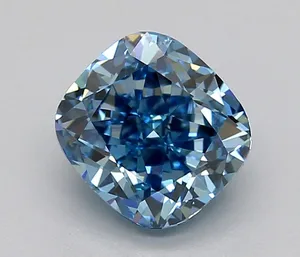 1.01ct CUSHION Fancy Vivid Blue VVS1 Coloured Lab diamond