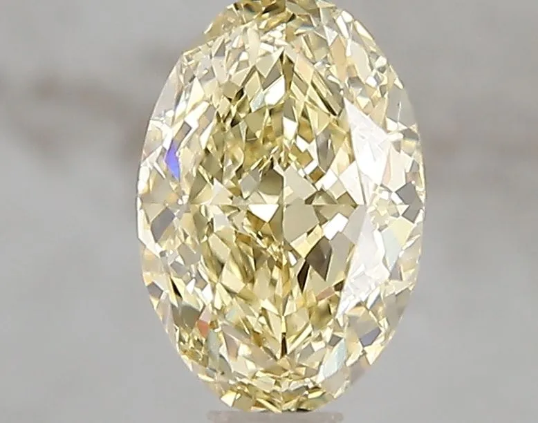 1.10ct OVAL Fancy Vivid Yellow VS2 Coloured Lab diamond