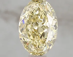 1.1ct OVAL Fancy Vivid Yellow VS2 Coloured Lab diamond