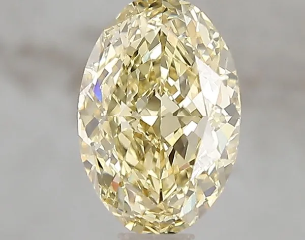 1.1ct OVAL Fancy Vivid Yellow VS2 Coloured Lab diamond