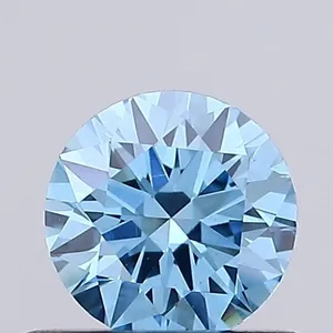 0.48ct ROUND Fancy Vivid Blue VS1 Coloured Lab diamond