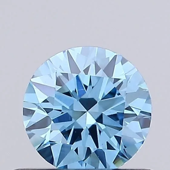0.48ct ROUND Fancy Vivid Blue VS1 Coloured Lab diamond