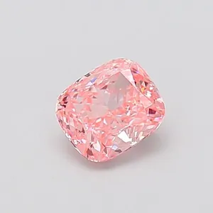 1.02ct CUSHION Fancy Vivid Pink VVS1 Coloured Lab diamond