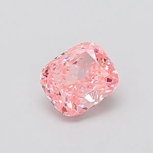 1.02ct CUSHION Fancy Vivid Pink VVS1 Coloured Lab diamond