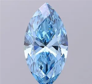 2.58ct MARQUISE Fancy Vivid Blue VS1 Coloured Lab diamond