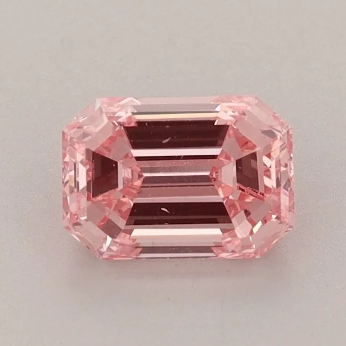 0.95ct EMERALD Fancy Vivid Pink VS2 Coloured Lab diamond