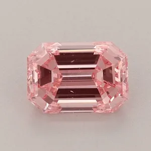 0.95ct EMERALD Fancy Vivid Pink VS2 Coloured Lab diamond