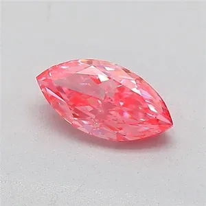 0.32ct MARQUISE Fancy Vivid Pink VVS2 Coloured Lab diamond