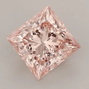 1.52ct PRINCESS Fancy Intense Pink VVS2 Coloured Lab diamond