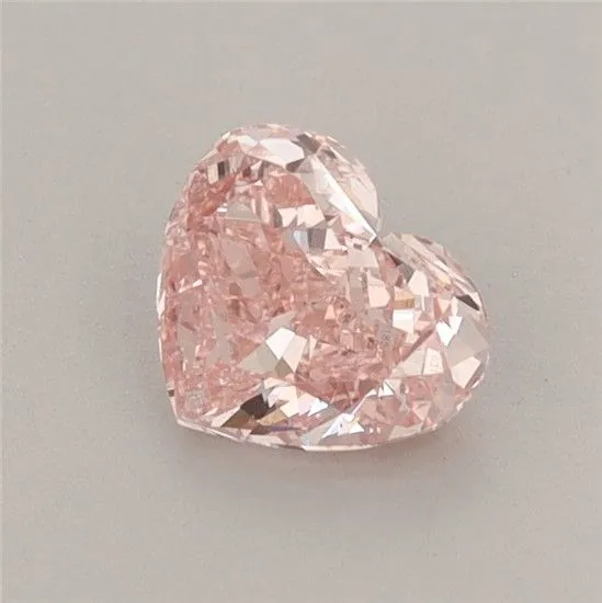 0.67ct HEART Fancy Vivid Pink VS1 Coloured Lab diamond