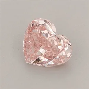 0.67ct HEART Fancy Vivid Pink VS1 Coloured Lab diamond