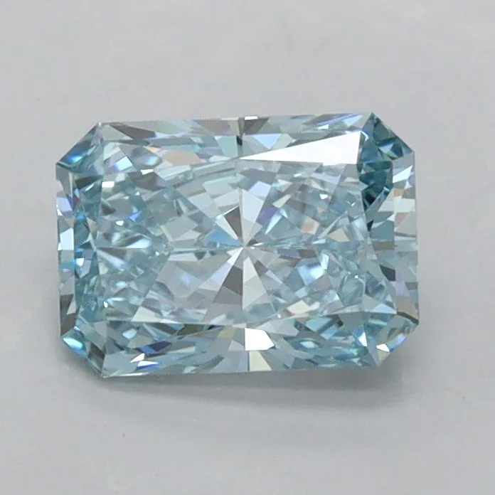 0.95ct RADIANT Fancy Vivid Blue VVS1 Coloured Lab diamond