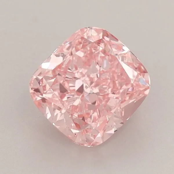 1.19ct CUSHION Fancy Vivid Pink VS1 Coloured Lab diamond