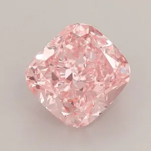 1.19ct CUSHION Fancy Vivid Pink VS1 Coloured Lab diamond