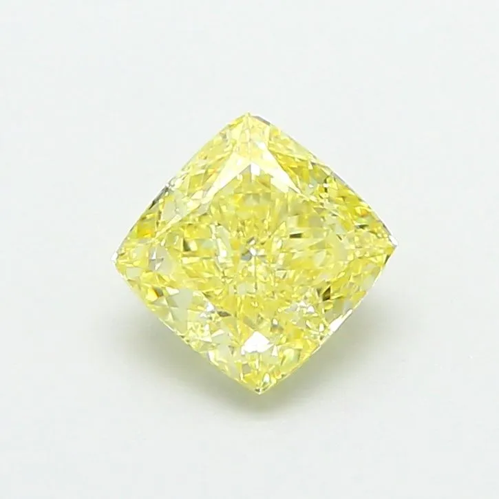 1.07ct CUSHION Fancy Yellow VVS2 Coloured Lab diamond