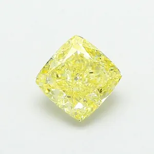 1.07ct CUSHION Fancy Yellow VVS2 Coloured Lab diamond