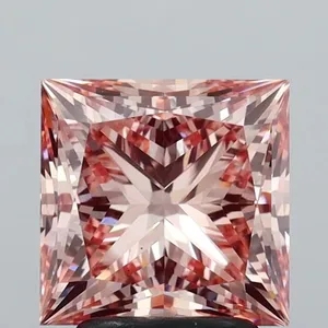3.03ct PRINCESS Fancy Intense Pink VS1 Coloured Lab diamond