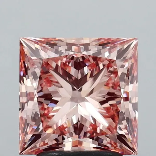 3.03ct PRINCESS Fancy Intense Pink VS1 Coloured Lab diamond