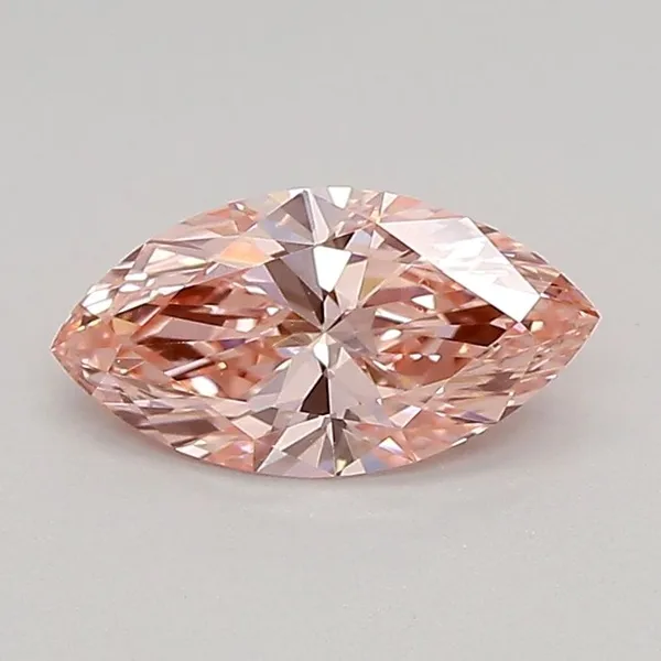 0.68ct MARQUISE Fancy Vivid Pink VVS2 Coloured Lab diamond