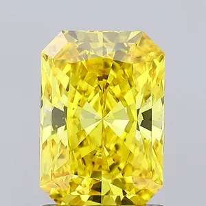 1.17ct RADIANT Fancy Vivid Yellow VVS2 Coloured Lab diamond