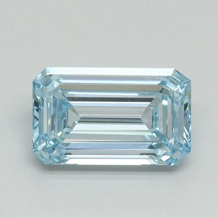 1.01ct EMERALD Fancy Intense Blue VVS2 Coloured Lab diamond