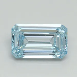 1.01ct EMERALD Fancy Intense Blue VVS2 Coloured Lab diamond